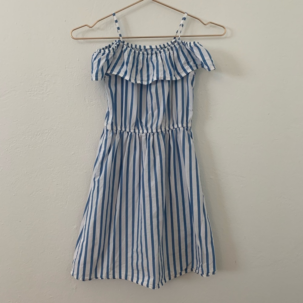 H&M Striped Cold Shoulder Sun Dress